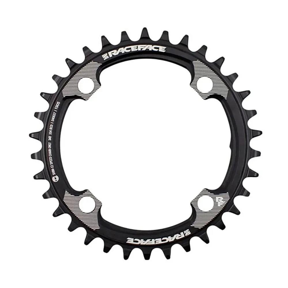 RACE FACE Compatível com Shimano 12V 4 Buracos 104mm Preto Mono Chainring