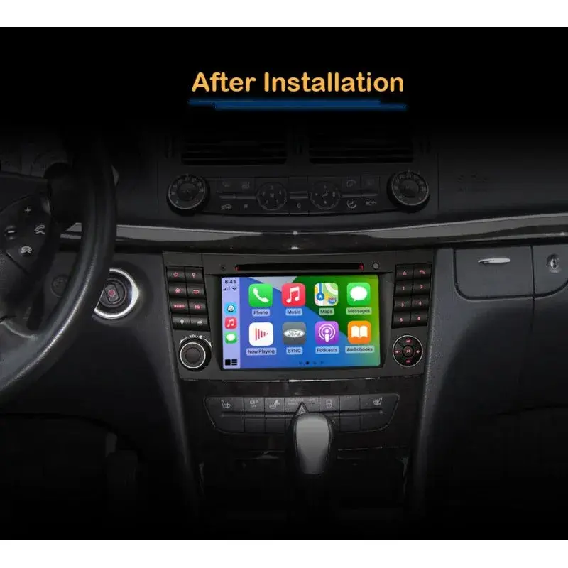 Radio CarPlay Android Auto Bluetooth Mercedes Classe E CLS W211