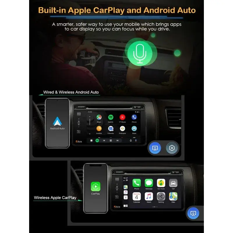 Radio CarPlay Android Auto Bluetooth USB Fiat 500