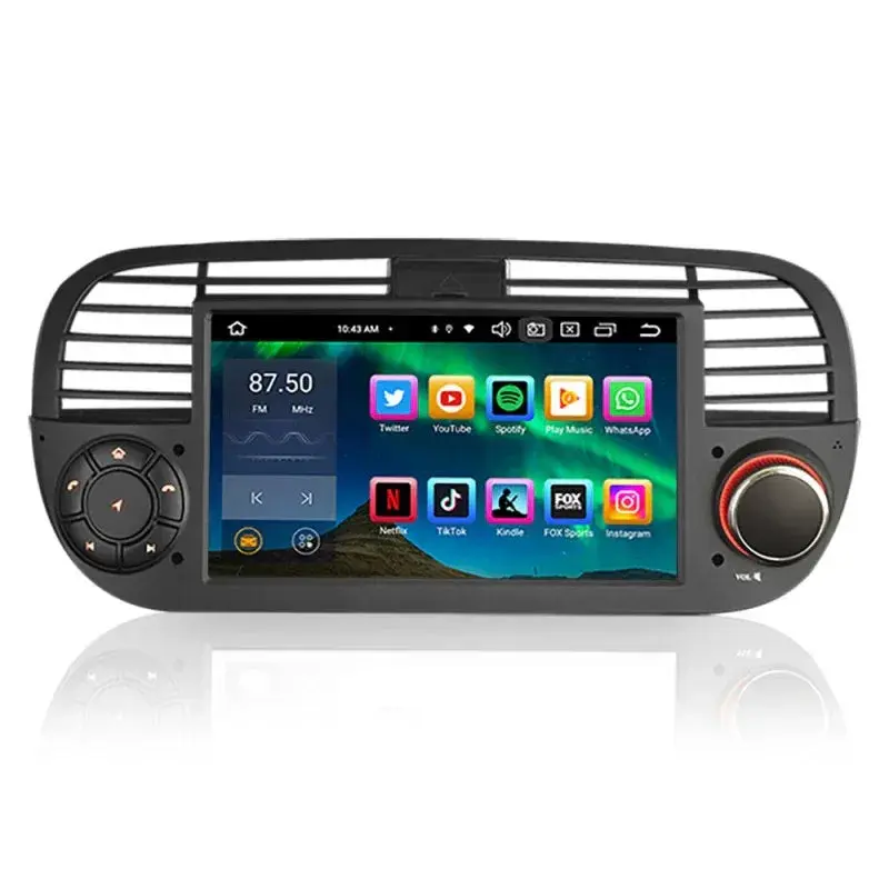 Radio CarPlay Android Auto Bluetooth USB Fiat 500