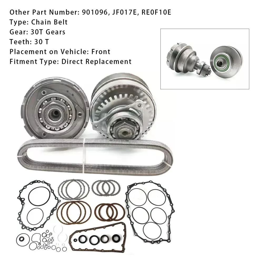 RE0F10E JF017E CVT TRANSMISSÃO MASTER DE REFUNHAÇÃO KIT COM CINAÇÃO DE CHINE 30T PARA NISSAN