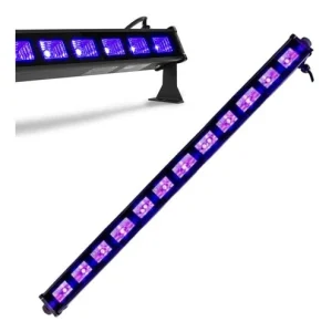 Refletor Ribalta Luz Negra Ultraviolet Barra 12 Led Lk-uv12