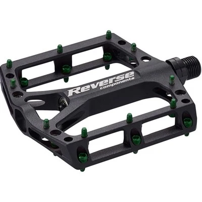 REVERSE COMPONENTS BLACK ONE pedais planos Preto/Verde