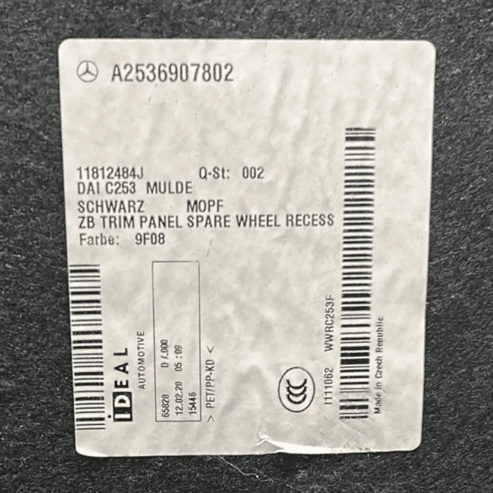 Revestimento da roda de socorro mercedes glc coupé cod:A2536907802 (2019 > 2022)