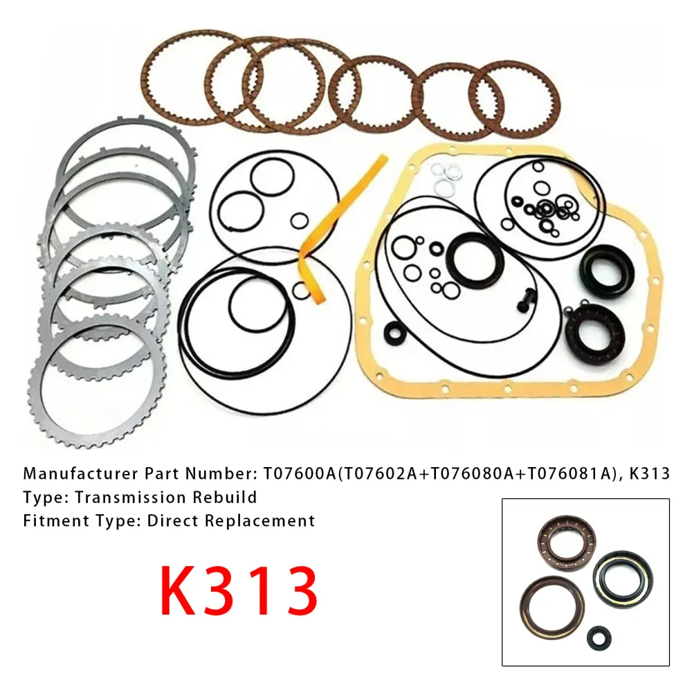 Revisão do kit de reconstrução mestre de transmissão automática K313 para Toyota Auris Corolla
