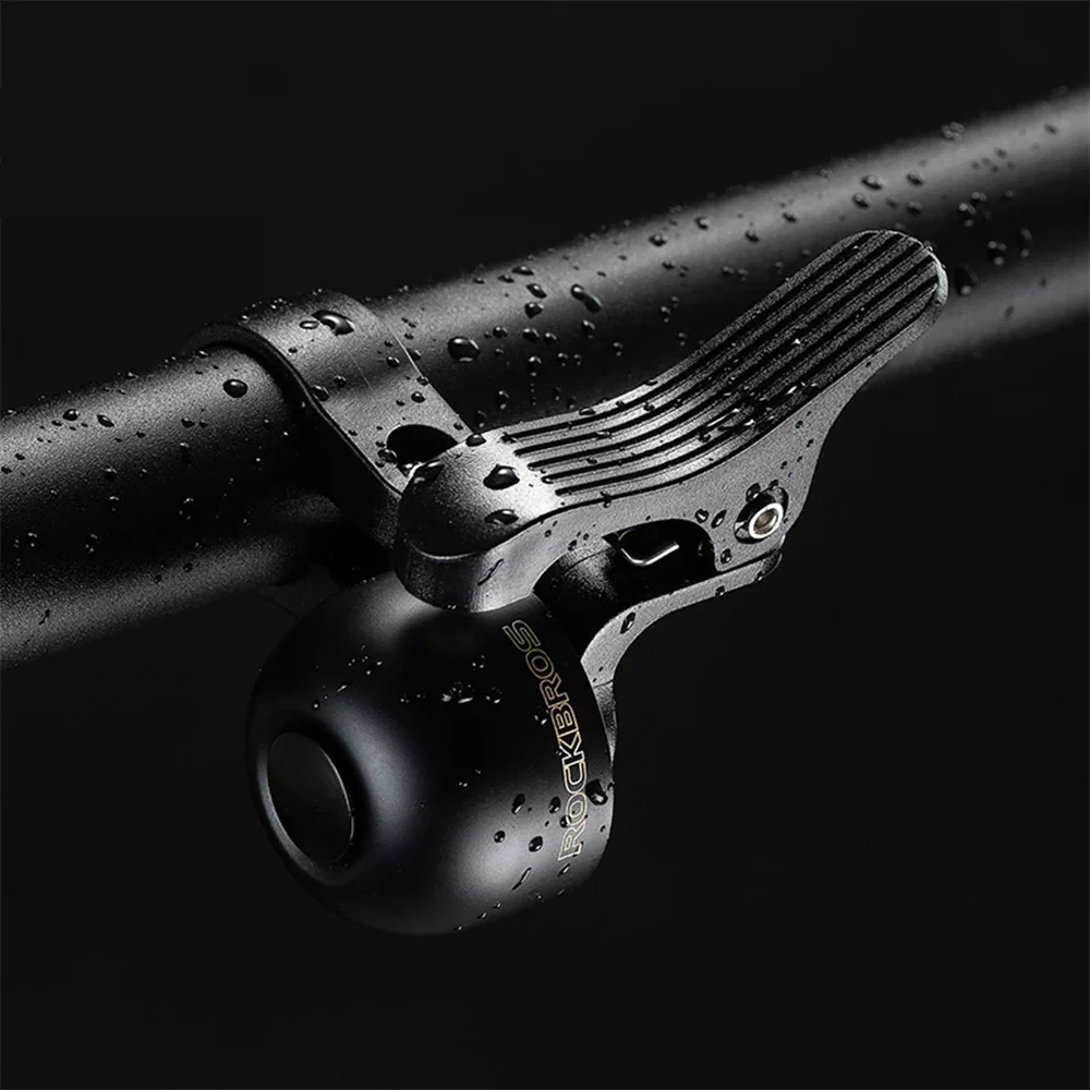 Rockbros Campainha de bicicleta para o lado direito do guiador - Preto