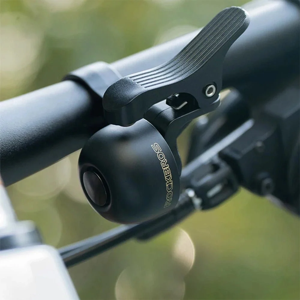 Rockbros Campainha de bicicleta para o lado direito do guiador - Preto