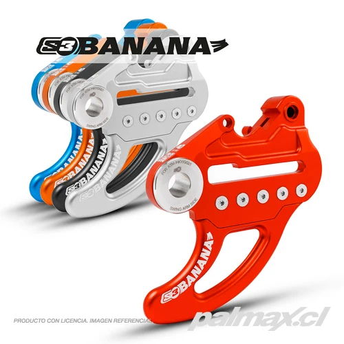 Protector de disco enduro trasero Banana (negro) KTM/Sherco/Husq/Gas | S3 Engine Parts S3 Parts