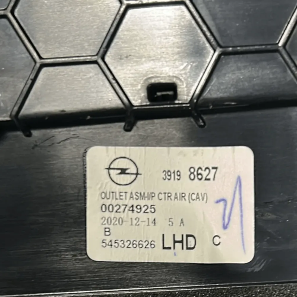 Saídas de ar centrais opel corsa f cod:39198627 (2019 >)