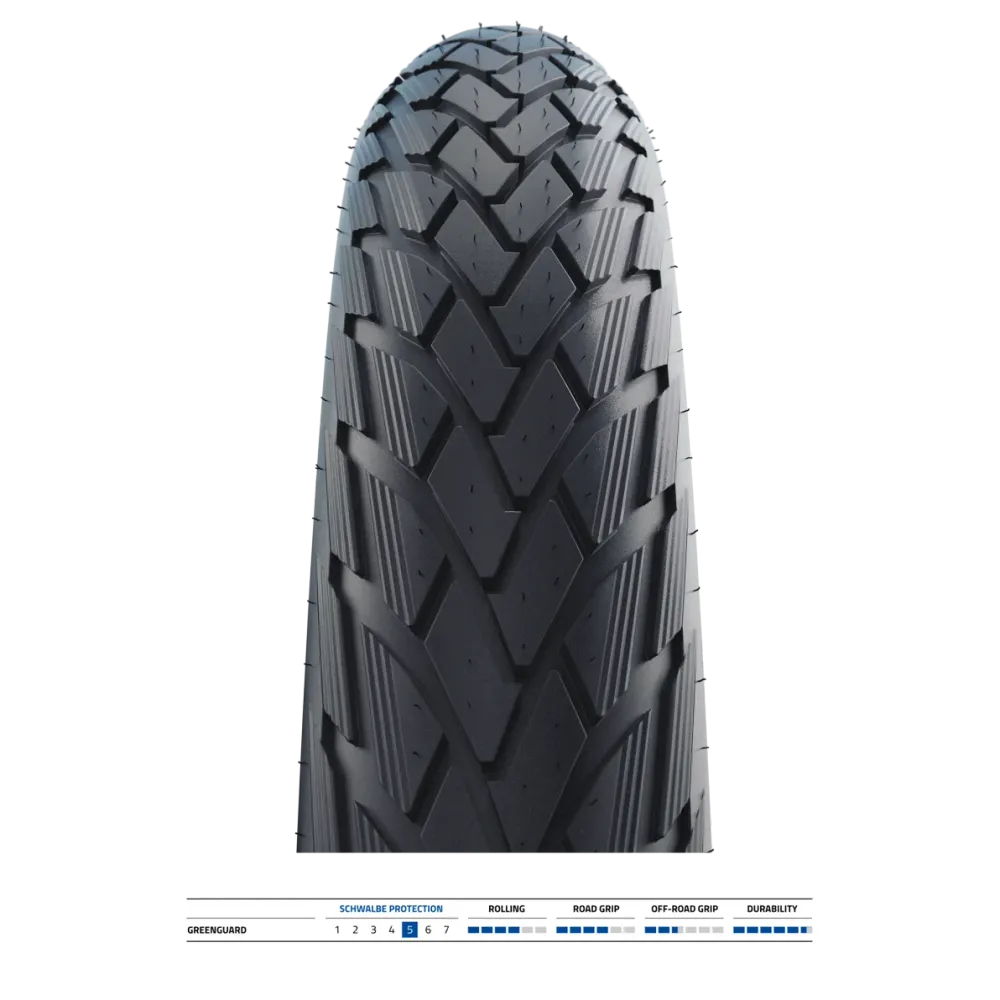 SCHWALBE GREEN MARATHON 27.5x2.15 ADDIX ECO GreenGuard Tubetype Pneu rígido