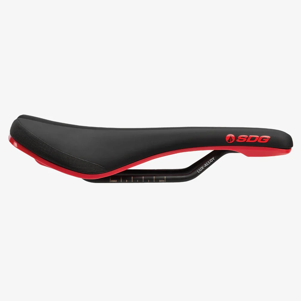 SDG BEL-AIR V3 Rails Lux Alloy Saddle Preto/Vermelho