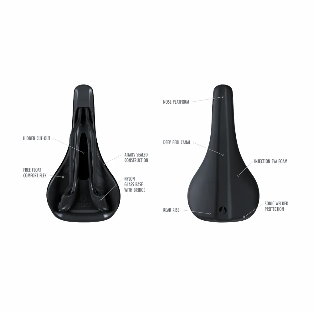 SDG BEL-AIR V3 Rails Lux Alloy Saddle Preto
