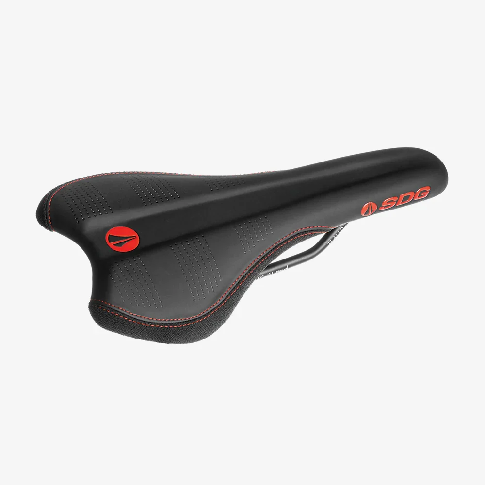 SDG RADAR MTN Rails Titanium-Alu Saddle Preto/Vermelho