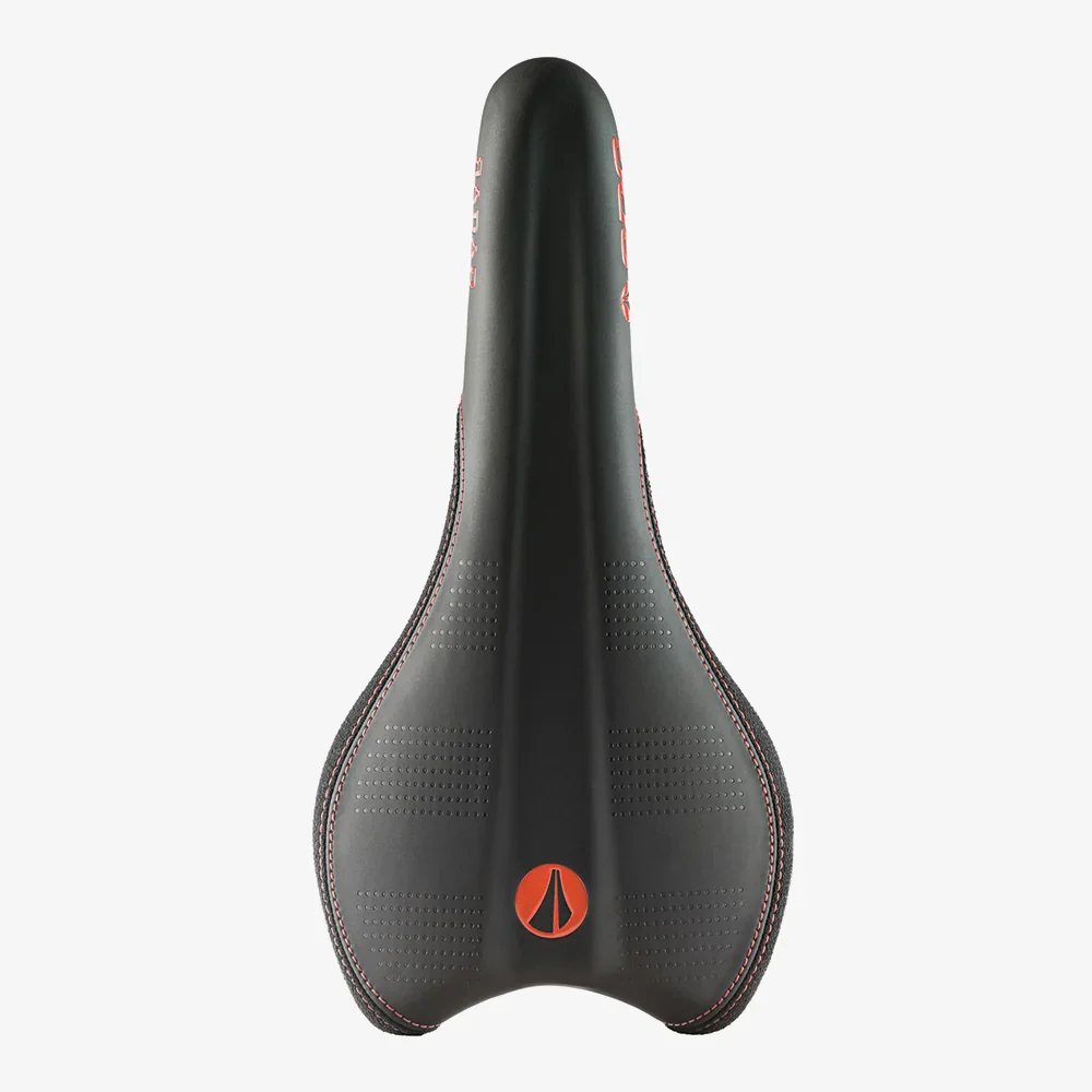 SDG RADAR MTN Rails Titanium-Aluminium Saddle Preto/Laranja