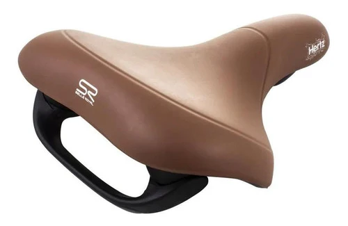 Selim Anatômico Bicicleta Marrom Hertz Confort. Retrô C/alç