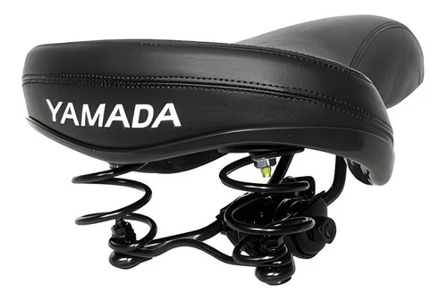 Selim Largo Banco Para Bike Mtb Yamada Preto Com 2 Molas