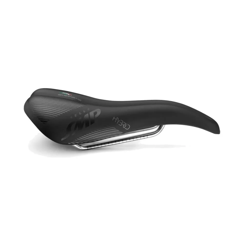 Selim SMP HYBRIDE 140 mm de largura Carris de ço Preto