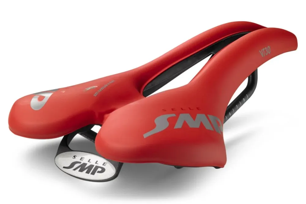 Selim SMP VT30 Largura 155mm Carris de ço Vermelho