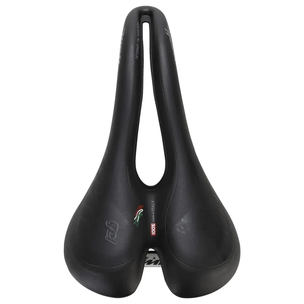 Selim SMP WELL GEL Largura 144mm Carris de ço Preto