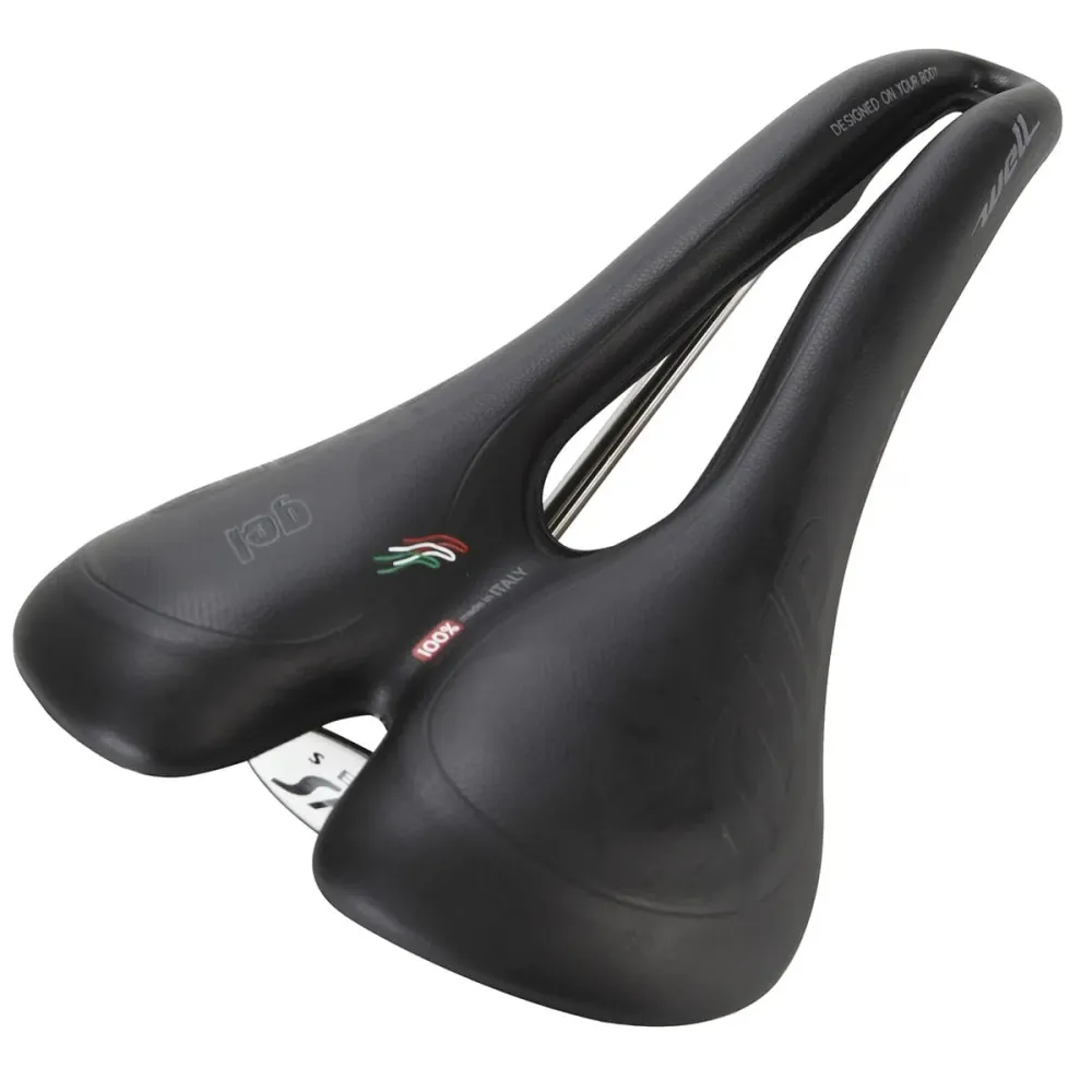 Selim SMP WELL GEL Largura 144mm Carris de ço Preto