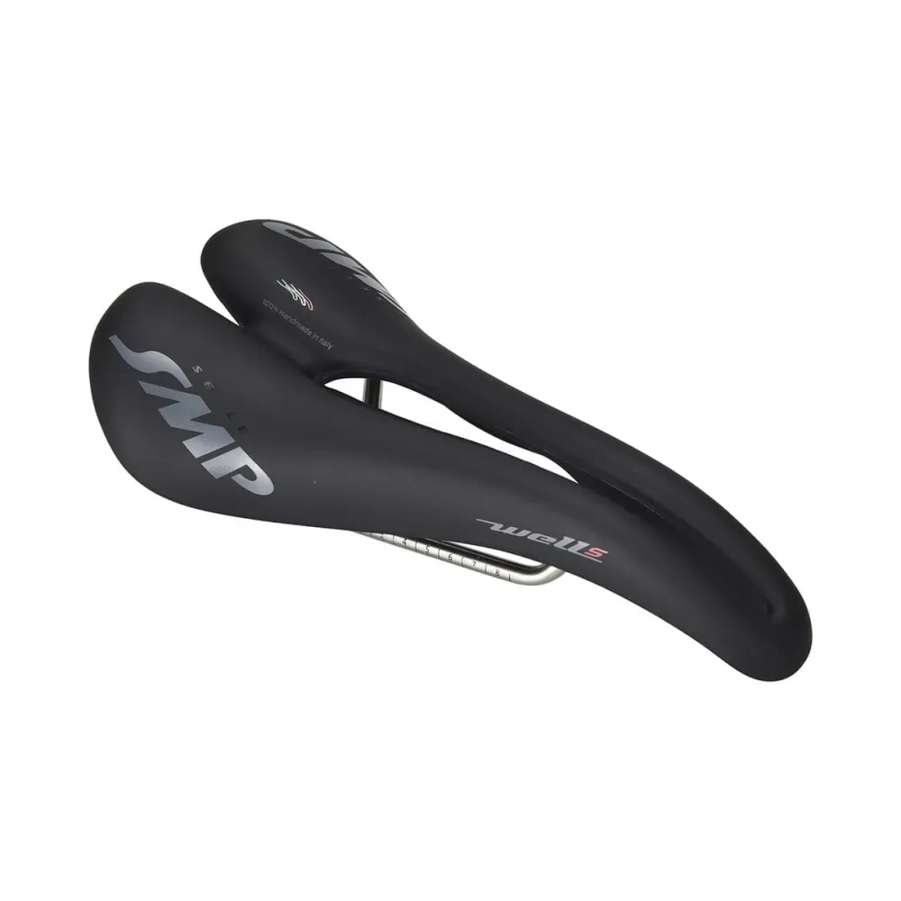 Selim SMP WELL S Largura 138mm Carris de ço Preto