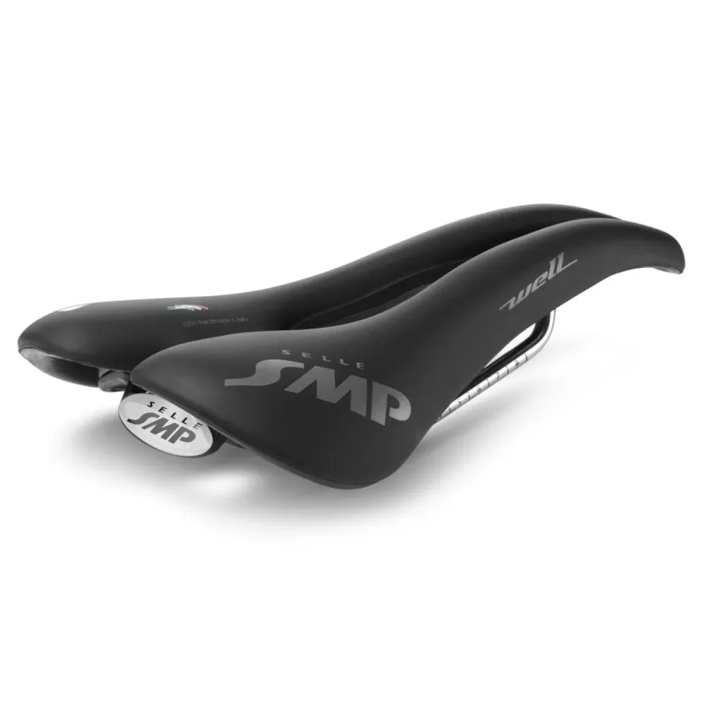 Selim SMP WELL Largura 144mm Carris de ço Preto