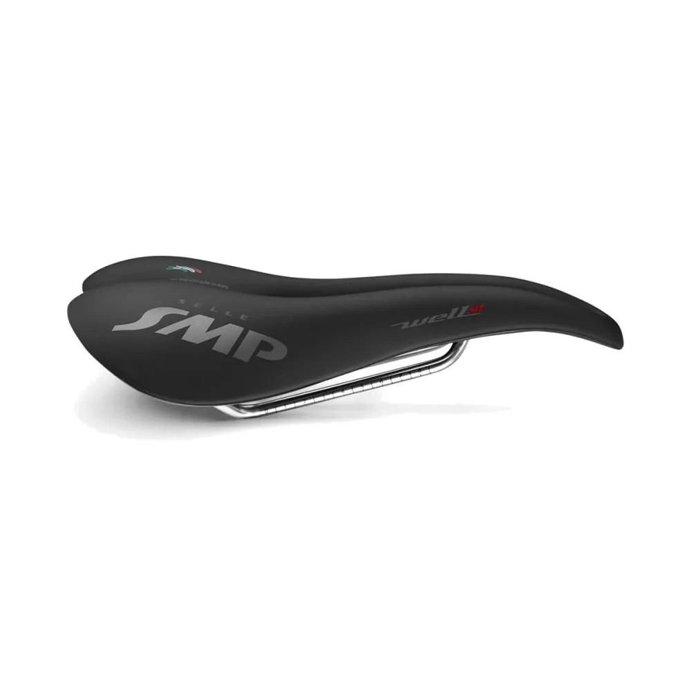 Selim SMP WELL M1 Largura 163mm Carris de ço Preto