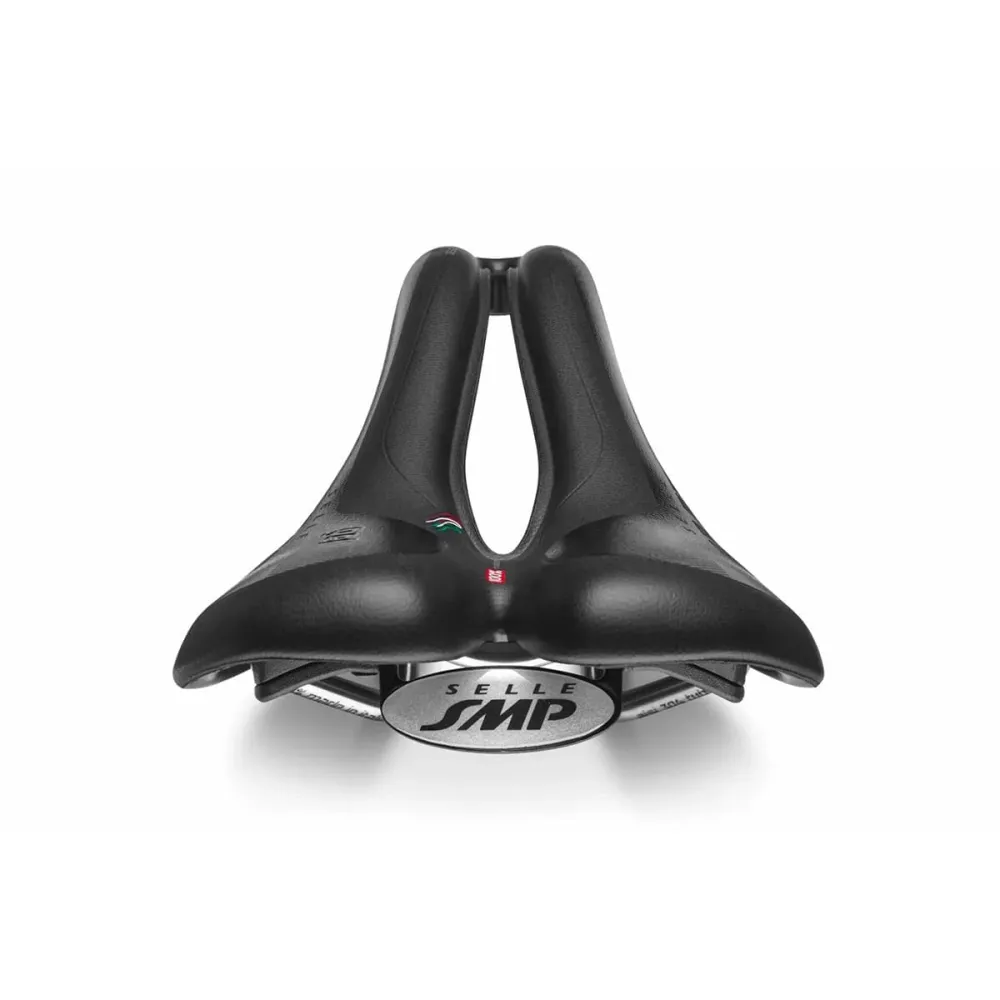 Selim SMP WELLE S GEL Largura 138mm Carris de ço Preto