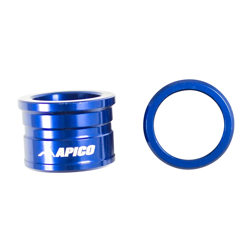 Separadores APICO para Roda Dianteira YAMAHA YZ125/250 08-21, YZ250F/450F 07-13 Azul