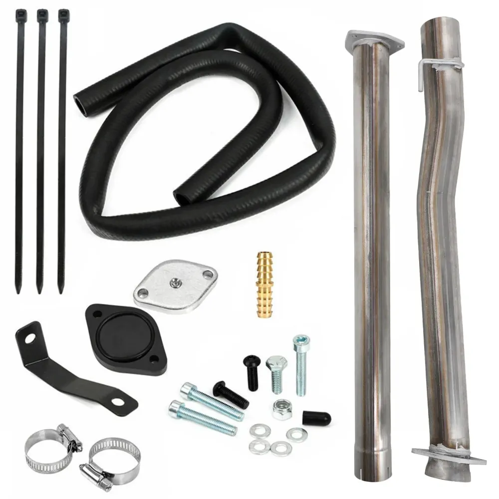 4" Silenciador de escapamento + kit EGR + linha de líquido de arrefecimento para Ford F250 F350 F450 Super Duty 6,7 L Dies...