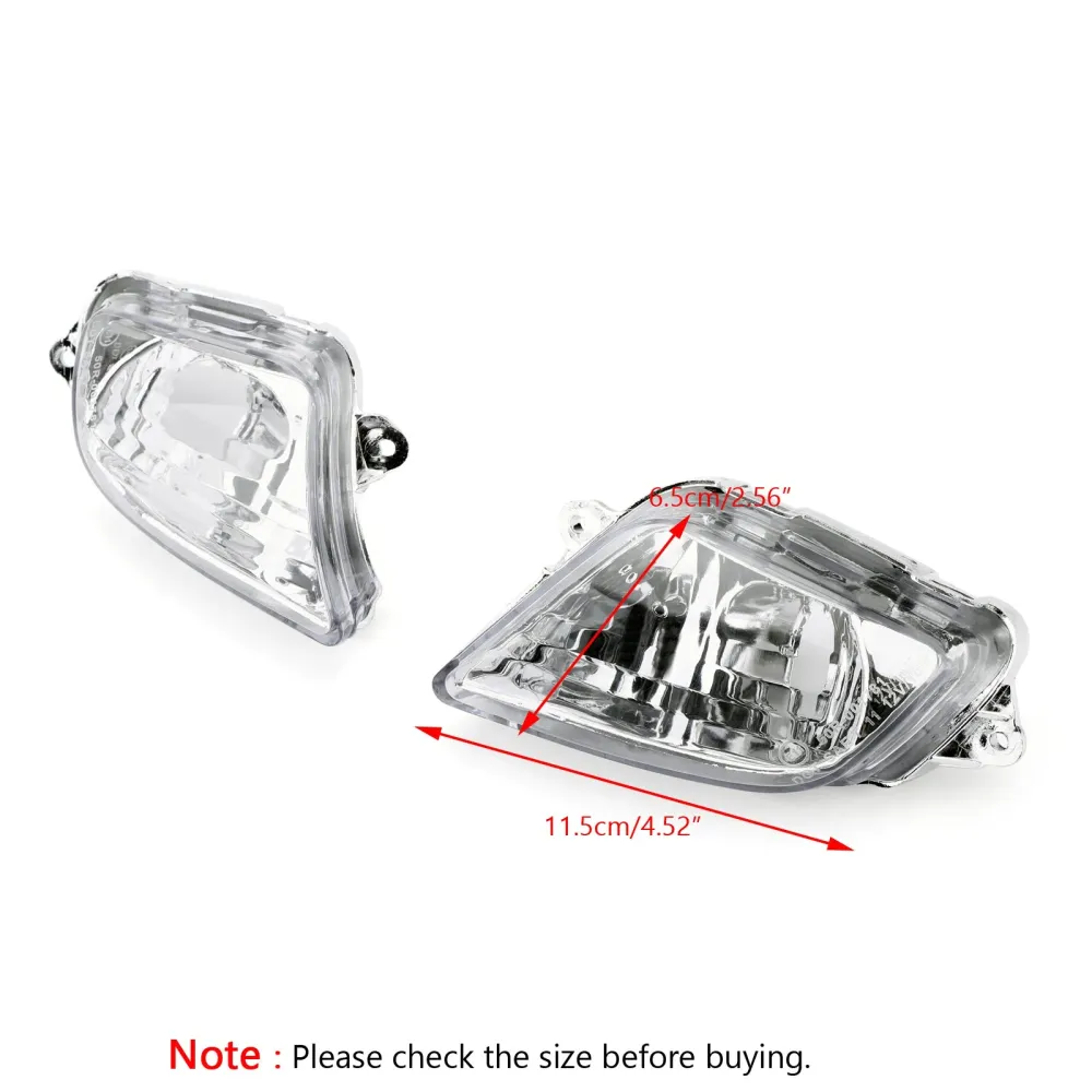 Sinais de curva frontal para lente honda cbr1100xx (1999-2006) 2 cor genérico