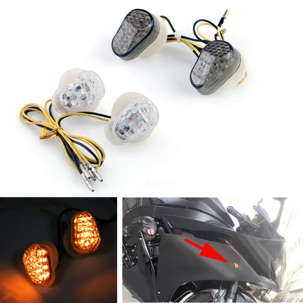 Sinais de curva de LED Yamaha FZ1 (06-2013) FZ6 (04-2013) R1 (02-2013) R6 (03-2013) genérico