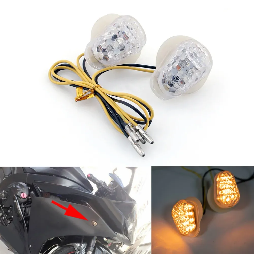 Sinais de curva de LED Yamaha FZ1 (06-2013) FZ6 (04-2013) R1 (02-2013) R6 (03-2013) genérico