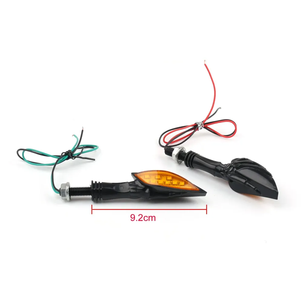 Sinais de curva para LED de esqueleto preto universal indicador de pisca -pisca 3 cor genérico de cor genérico