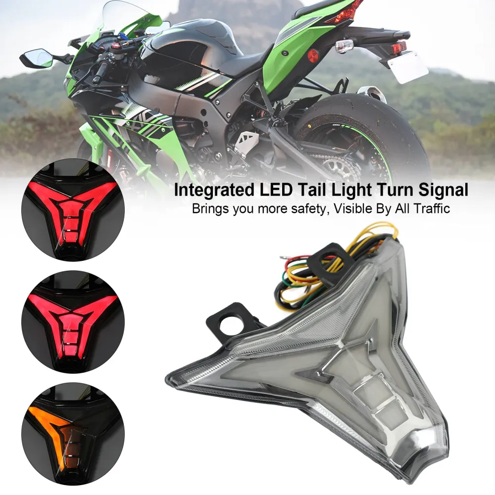 Sinal de giro da luz traseira integrada para kawasaki ninja zx10r z1000 2013-2022 genérico