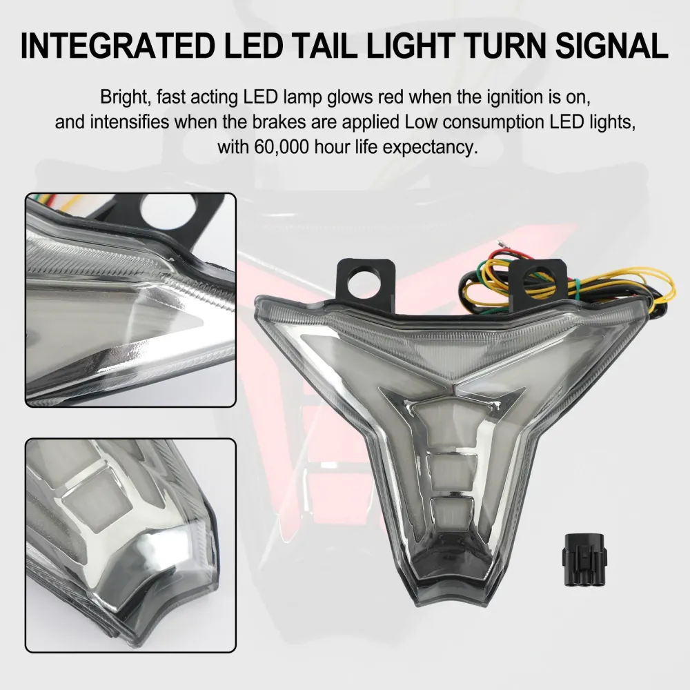 Sinal de giro da luz traseira integrada para kawasaki ninja zx10r z1000 2013-2022 genérico