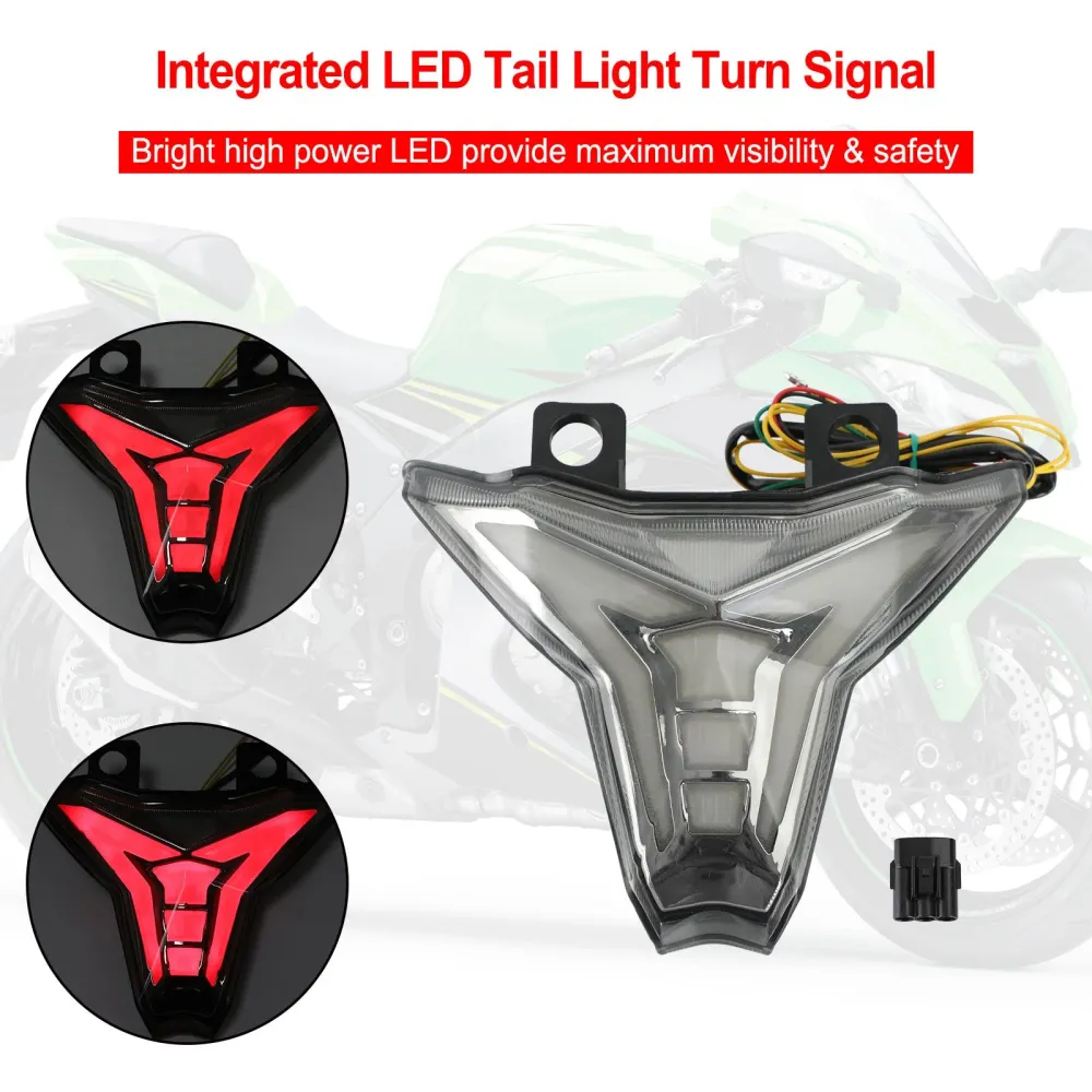 Sinal de giro da luz traseira integrada para kawasaki ninja zx10r z1000 2013-2022 genérico
