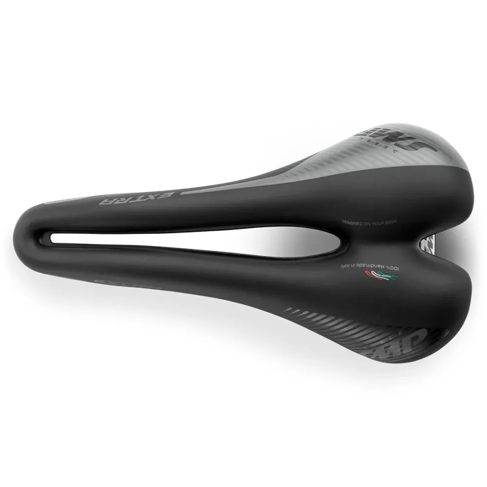 SMP EXTRA Selim 140mm Largura Trilhos de ço Preto