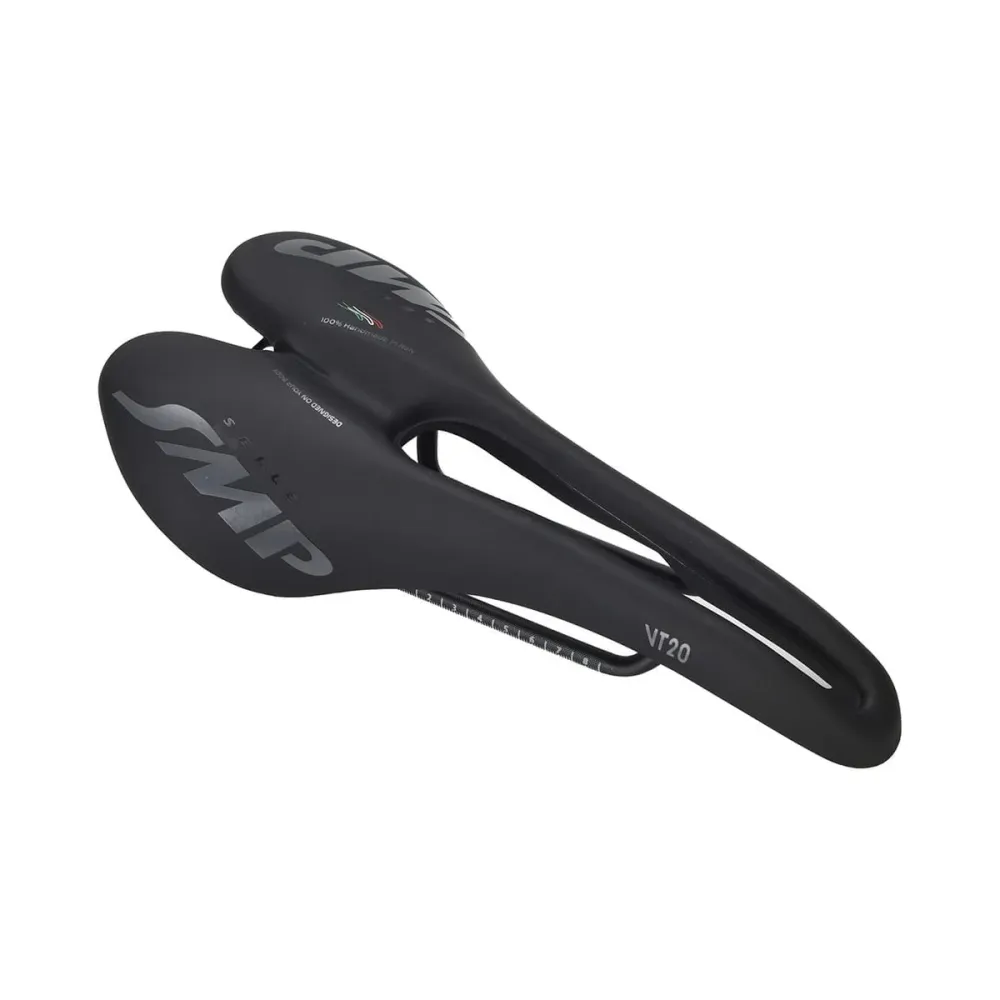 SMP VT20 Selim 142mm Largura Trilhos de ço Preto