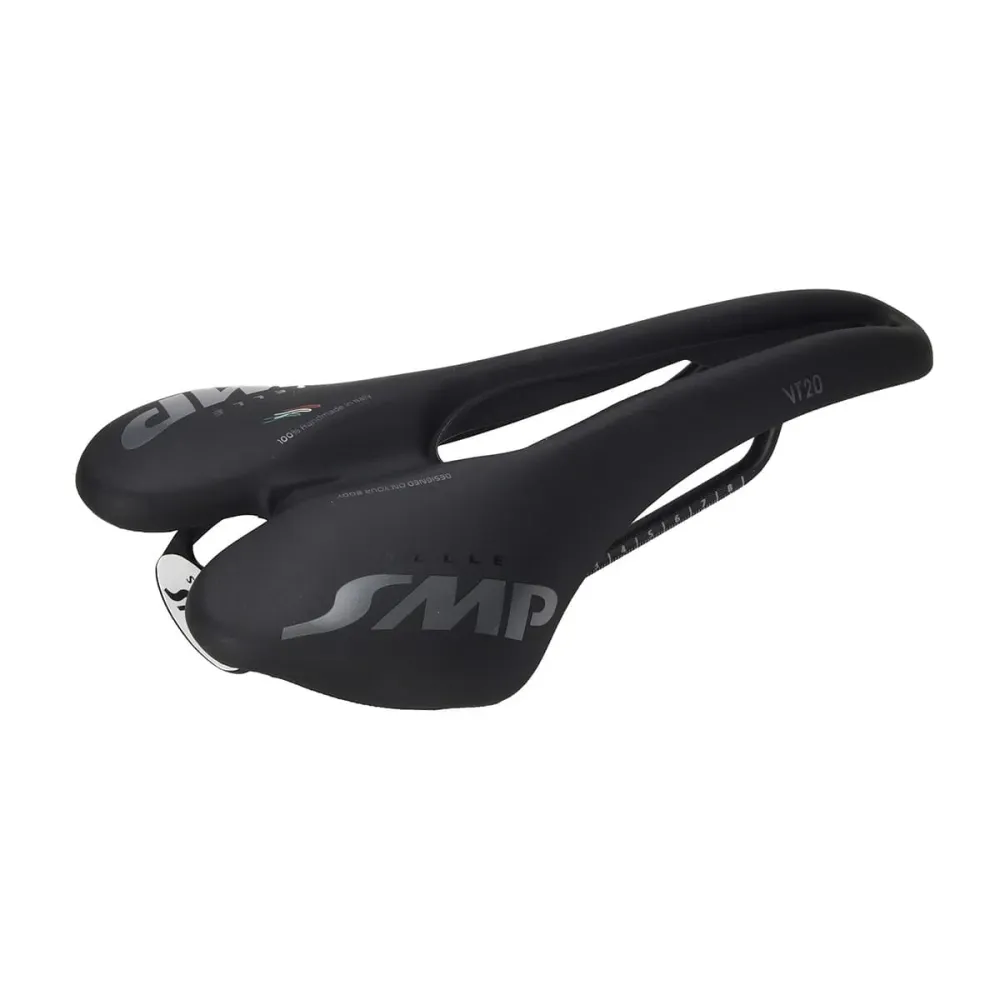 SMP VT20 Selim 142mm Largura Trilhos de ço Preto