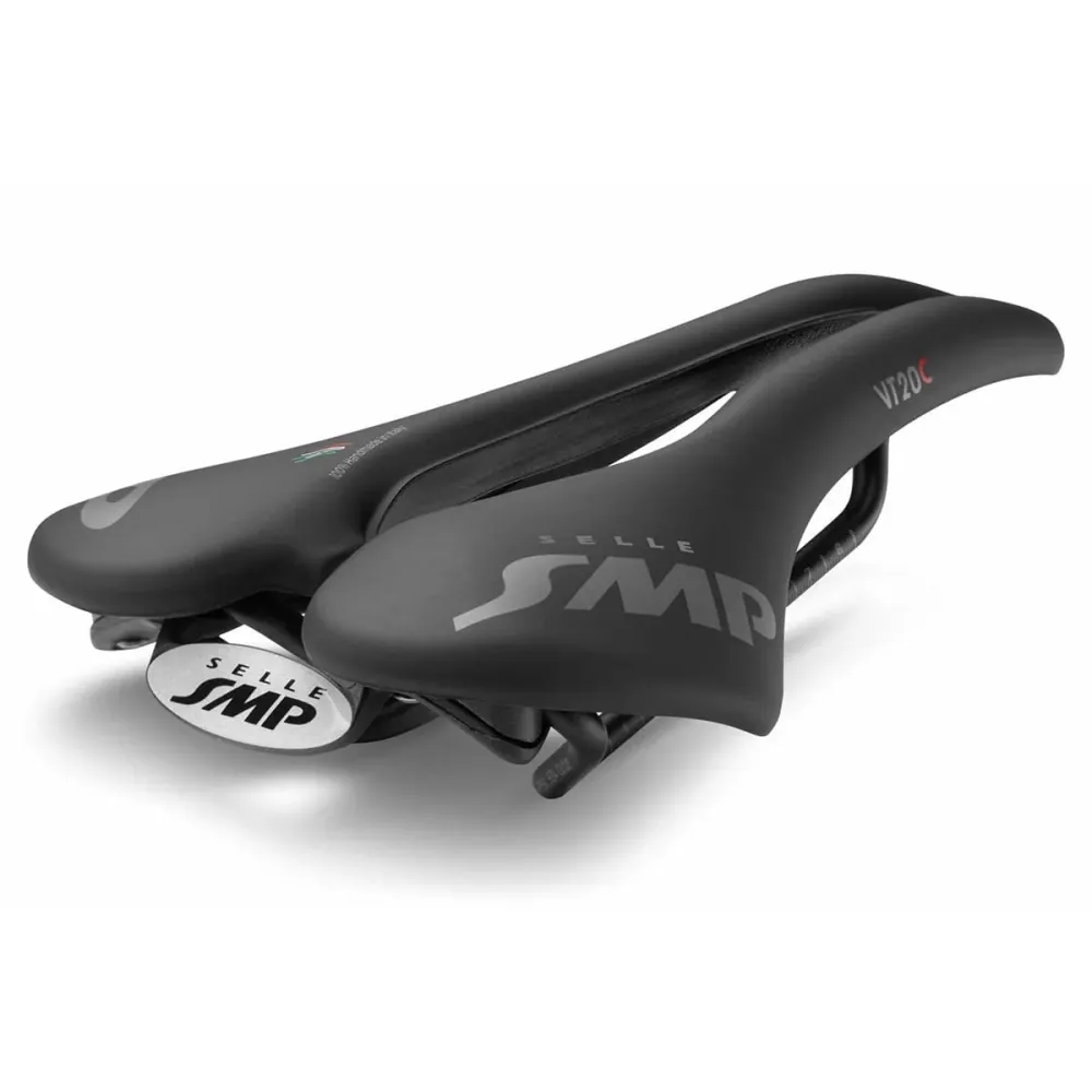 SMP VT20C Selim 144mm Largura Carris de carbono Preto