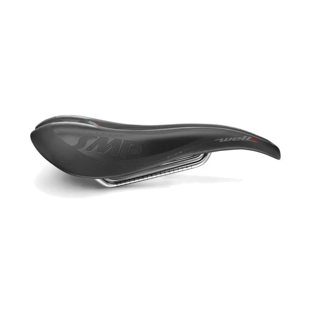 SMP WELL M1 GEL Saddle 163mm Wide Stainless Steel Rails Black