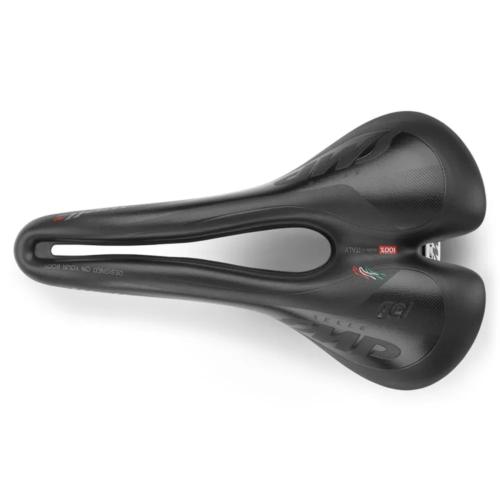 SMP WELL M1 GEL Saddle 163mm Wide Stainless Steel Rails Black