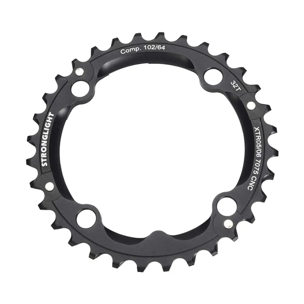 STRONGLIGHT ALU 7075 SHIMANO XTR M960 9V 4-Furos 102mm Corrente Intermédia