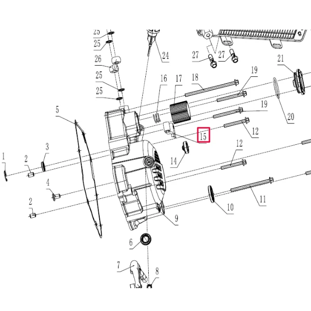 Suporte cabo tampa embraiagem Pitbike motor 190 Zongshen