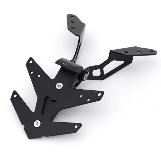 Suporte de matrícula com luz de matrícula Yamaha T-Max 560 Fase 2 BCD - preto mate