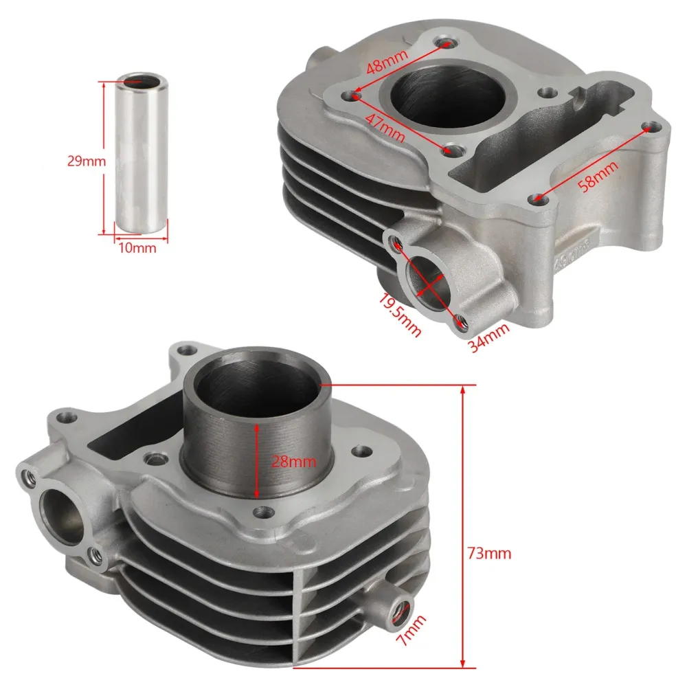 Suzuki Endereço V50G CA42A CA44A Lets 4 UZ50 CA41A Kit de junta do pistão do cilindro