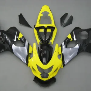 Suzuki GSXR 600 750 Amarela 2004-2005 & Carenagens pretas GSXR Racing Genéricas