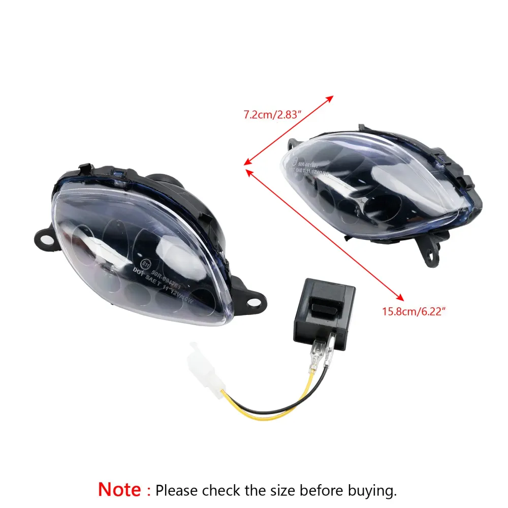 Suzuki Hayabusa GSXR1300 (1999-2007) Sinais de curva frontal 2 Cor