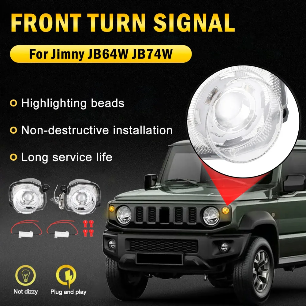 Suzuki Jimny JB64 JB74 2019-2021 Clear Par de lâmpada de sinal de giro frontal